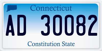 CT license plate AD30082