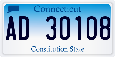 CT license plate AD30108