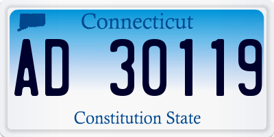 CT license plate AD30119