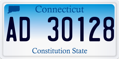 CT license plate AD30128