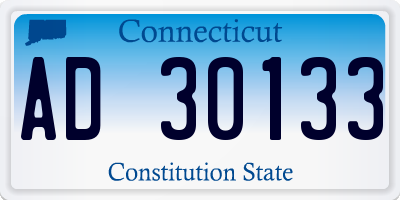 CT license plate AD30133