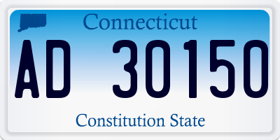 CT license plate AD30150