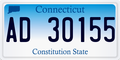 CT license plate AD30155