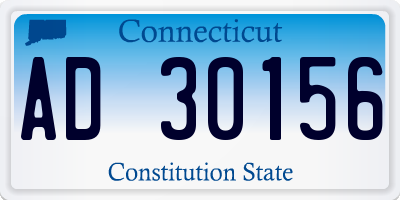 CT license plate AD30156