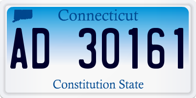 CT license plate AD30161