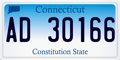 CT license plate AD30166