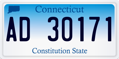 CT license plate AD30171