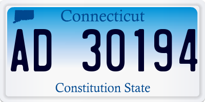 CT license plate AD30194