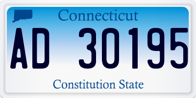 CT license plate AD30195