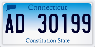 CT license plate AD30199