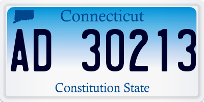 CT license plate AD30213