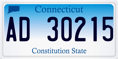 CT license plate AD30215