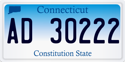 CT license plate AD30222