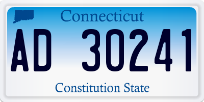 CT license plate AD30241