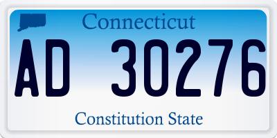 CT license plate AD30276