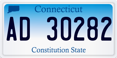 CT license plate AD30282