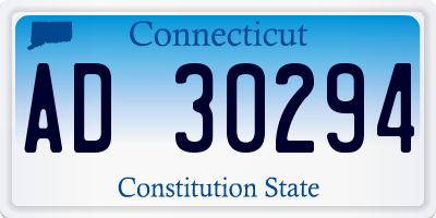 CT license plate AD30294