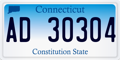 CT license plate AD30304