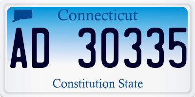 CT license plate AD30335