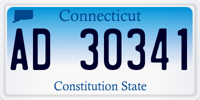CT license plate AD30341