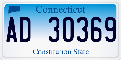 CT license plate AD30369