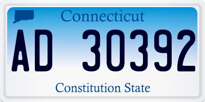 CT license plate AD30392