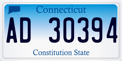 CT license plate AD30394
