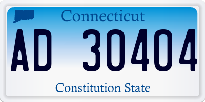 CT license plate AD30404
