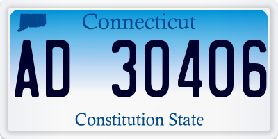 CT license plate AD30406