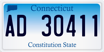 CT license plate AD30411