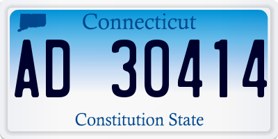 CT license plate AD30414