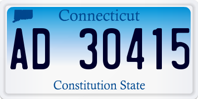 CT license plate AD30415