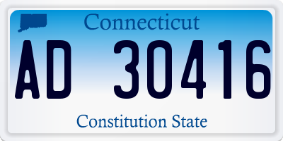 CT license plate AD30416