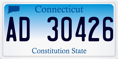 CT license plate AD30426