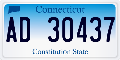CT license plate AD30437