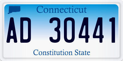 CT license plate AD30441