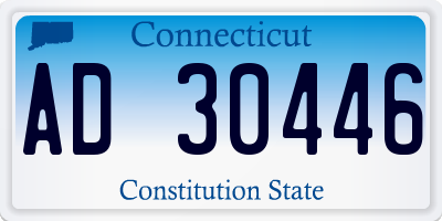 CT license plate AD30446