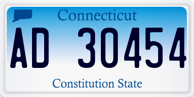 CT license plate AD30454