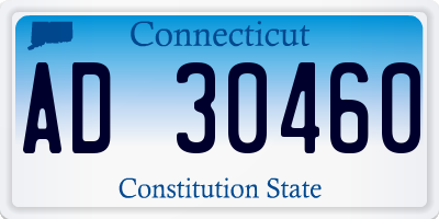CT license plate AD30460