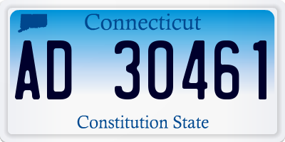 CT license plate AD30461