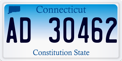 CT license plate AD30462