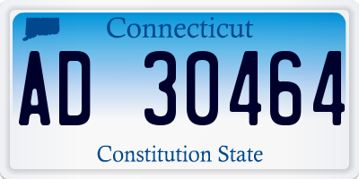 CT license plate AD30464