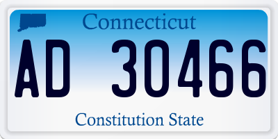 CT license plate AD30466