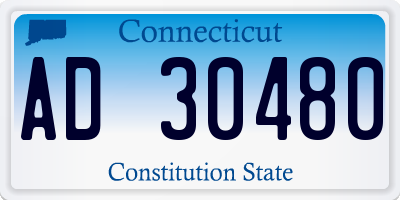CT license plate AD30480