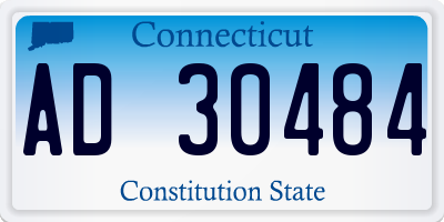 CT license plate AD30484