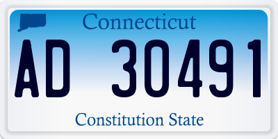 CT license plate AD30491
