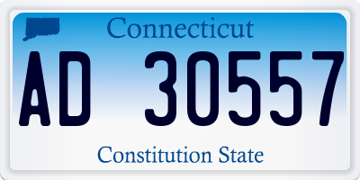 CT license plate AD30557