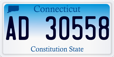 CT license plate AD30558