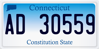CT license plate AD30559