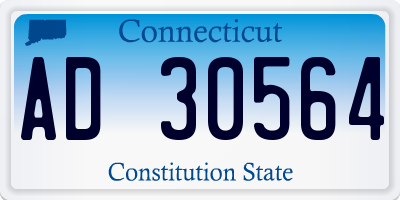CT license plate AD30564